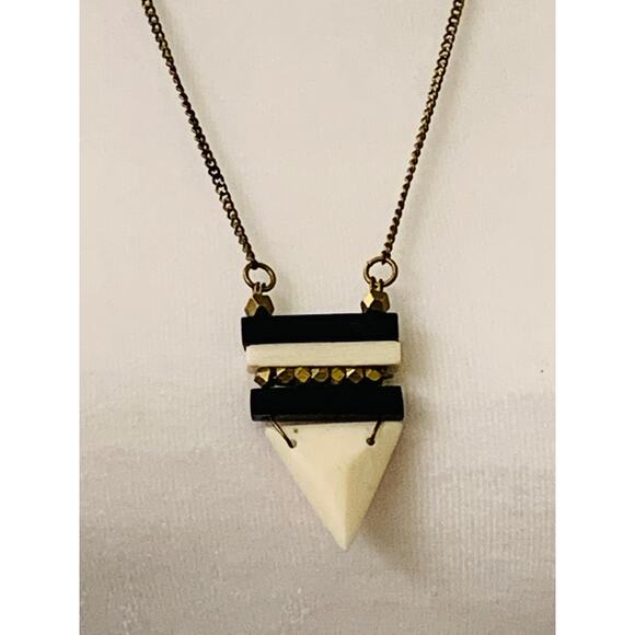 ME to WE Pendant Necklace, Triangle Point, Adjustable Length, 24" Long Chain - Picture 2 of 8
